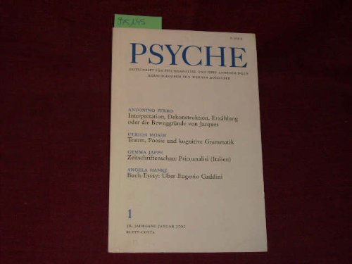 Beispielbild fr PSYCHE Sonderheft 2002: Entwicklungsforschung, Bindungstheorie, Lebenszyklus zum Verkauf von medimops