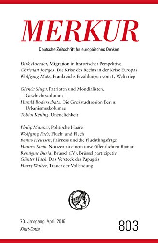 Beispielbild fr MERKUR Deutsche Zeitschrift fr europisches Denken - 2016-04: Nr. 803, Heft / April 2016 zum Verkauf von medimops