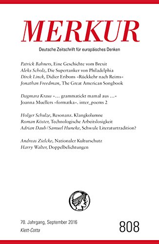 Stock image for MERKUR Deutsche Zeitschrift fr europisches Denken - 2016-09: Nr. 808, Heft September 2016 for sale by medimops
