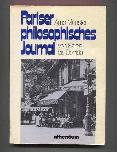 9783610007423: Pariser philosophisches Journal. Von Sartre bis Derrida
