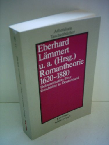 Beispielbild fr Romantheorie 1620-1880. Dokumentation Ihrer Geschichte in Deutschland zum Verkauf von medimops