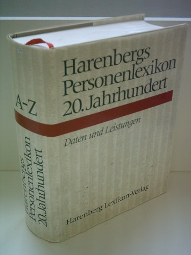 Imagen de archivo de Harenbergs Personenlexikon 20. Jahrhundert, Daten und Leistungen a la venta por medimops