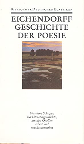 Geschichte der Poesie. Schriften zur Literaturgeschichte