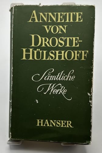 Annette von Droste-Hülshoff: Sämtliche Werke in zwei Bänden (komplett). - Plachta, Bodo (Hg.) und Winfried (Hg.) Woesler