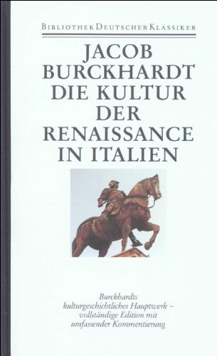 9783618666806: Burckhardt, J: Kultur der Renaissance in Italien