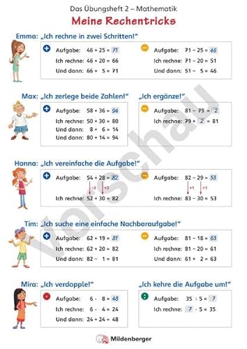 Imagen de archivo de Das bungsheft Mathematik 2   Poster Meine Rechentricks a la venta por Buchpark