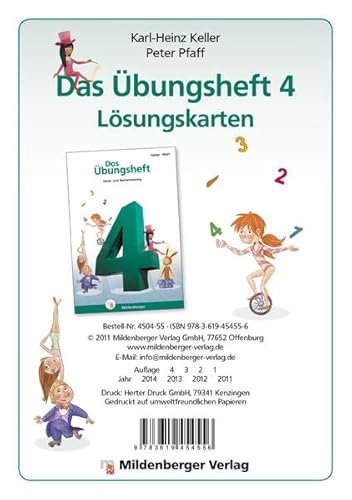 9783619454556: Mathematik-Training. Das bungsheft 4: Lsungskarten zur Neubearbeitung