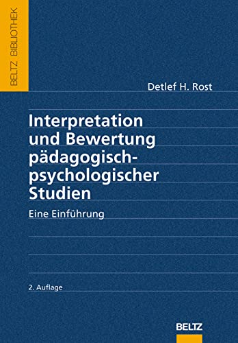 Beispielbild fr Interpretation und Bewertung pdagogisch-psychologischer Studien: Eine Einfhrung zum Verkauf von medimops