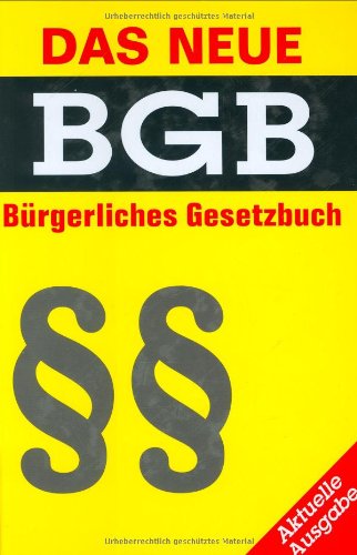 Beispielbild fr Das neue BGB : brgerliches Gesetzbuch. Sonderausg., aktuelle Ausg. zum Verkauf von Antiquariat + Buchhandlung Bcher-Quell