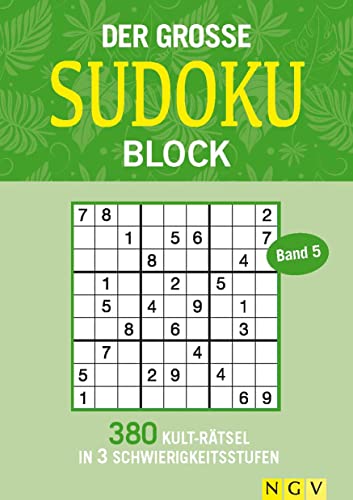Stock image for Der groe Sudokublock Band 5 380 Kultrtsel in 3 Schwierigkeitsstufen for sale by PBShop.store US