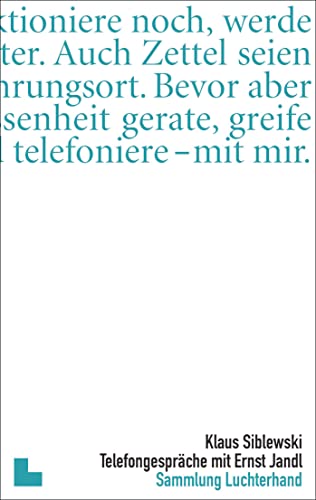 Beispielbild fr Telefongesprche mit Ernst Jandl: Originalausgabe zum Verkauf von bookdown