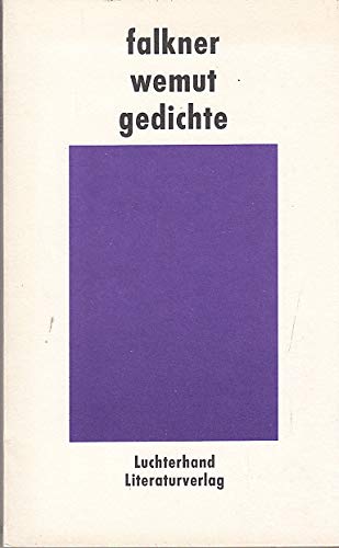 Beispielbild fr Wemut. Gedichte. zum Verkauf von Antiquariat & Verlag Jenior