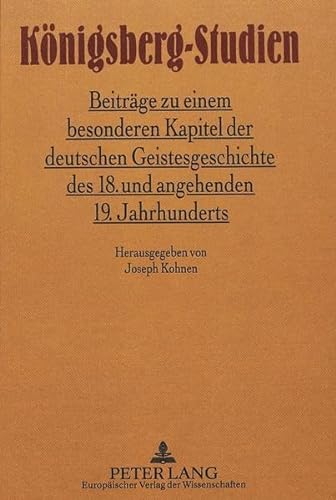 Imagen de archivo de Knigsberg-Studien. a la venta por SKULIMA Wiss. Versandbuchhandlung