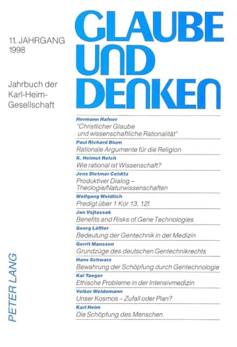 9783631342169: Glaube Und Denken: Jahrbuch Der Karl-Heim-Gesellschaft- 11. Jahrgang 1998