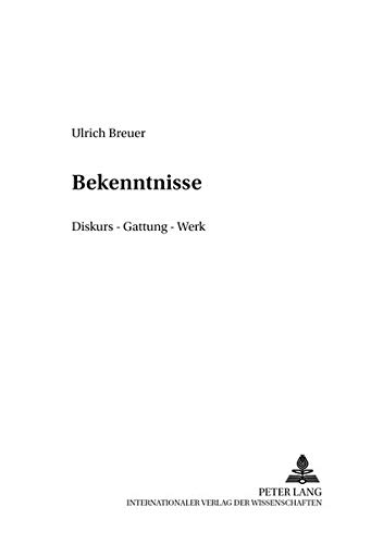 Stock image for Bekenntnisse. for sale by SKULIMA Wiss. Versandbuchhandlung