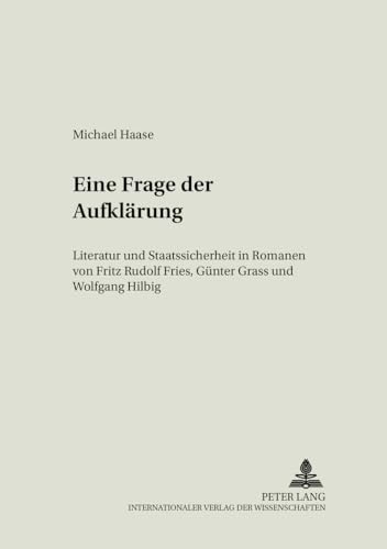 Beispielbild fr Eine Frage der Aufklrung. zum Verkauf von SKULIMA Wiss. Versandbuchhandlung