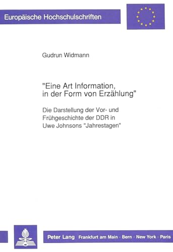 Stock image for Eine Art Information, in der Form von Erzhlung". for sale by SKULIMA Wiss. Versandbuchhandlung