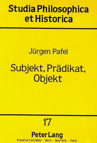 Beispielbild fr Subjekt, Prdikat, Objekt. zum Verkauf von SKULIMA Wiss. Versandbuchhandlung