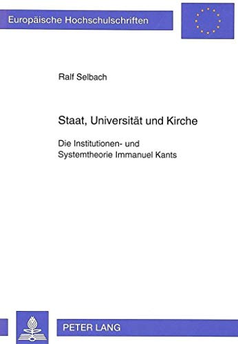 Imagen de archivo de Staat, Universitt und Kirche. a la venta por SKULIMA Wiss. Versandbuchhandlung