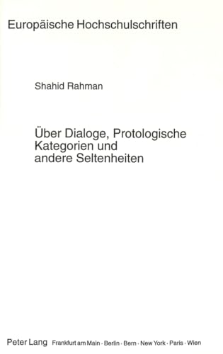 Stock image for ber Dialoge, Protologische Kategorien und andere Seltenheiten. for sale by SKULIMA Wiss. Versandbuchhandlung