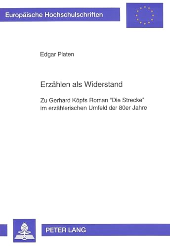 Stock image for Erzhlen als Widerstand. for sale by SKULIMA Wiss. Versandbuchhandlung