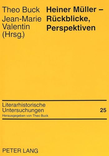 Imagen de archivo de Heiner Mueller - Rueckblicke, Perspektiven: Vortraege Des Pariser Kolloquiums 1993 a la venta por Anybook.com