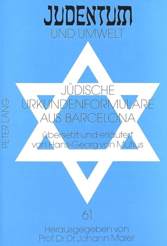 Beispielbild fr Jdische Urkundenformulare aus Barcelona. zum Verkauf von SKULIMA Wiss. Versandbuchhandlung