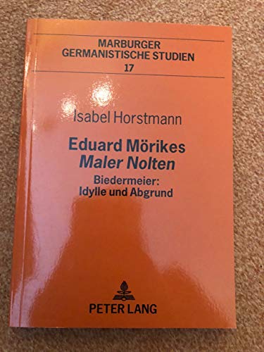 Beispielbild fr Eduard Mrikes "Maler Nolten". zum Verkauf von SKULIMA Wiss. Versandbuchhandlung