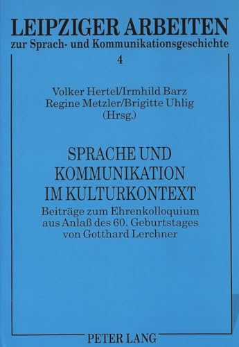 Imagen de archivo de Sprache und Kommunikation im Kulturkontext. a la venta por SKULIMA Wiss. Versandbuchhandlung