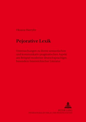 Pejorative Lexik (Paperback) - Oksana Havryliv