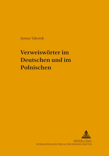 Stock image for Verweisworter Im Deutschen Und Im Polnischen (Posener Beitrage Zur Germanistik) for sale by Revaluation Books