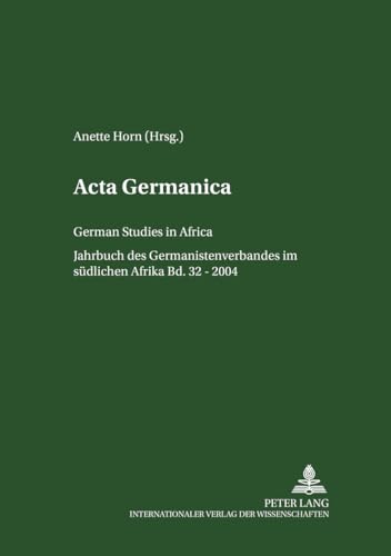 Stock image for Acta Germanica German Studies in Africa for sale by Librairie La Canopee. Inc.