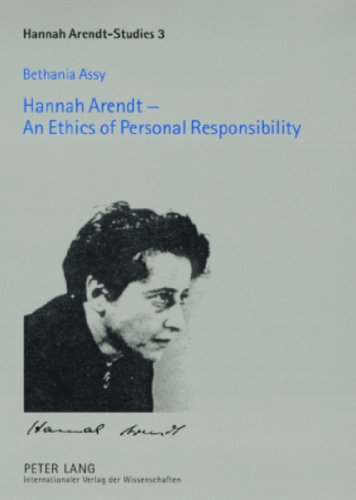9783631549902: Hannah Arendt – An Ethics of Personal Responsibility: Preface by Agnes Heller (Hannah Arendt-Studien / Hannah Arendt Studies)