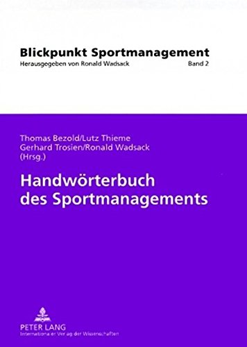Beispielbild fr Handwrterbuch des Sportmanagements zum Verkauf von medimops