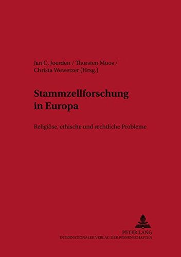 Beispielbild fr Stammzellforschung in Europa: Religise, ethische und rechtliche Probleme zum Verkauf von medimops