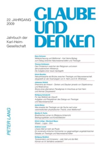 9783631597941: Glaube Und Denken: Jahrbuch Der Karl-Heim-Gesellschaft- 22. Jahrgang 2009: 24