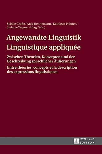 Stock image for Angewandte Linguistik / Linguistique applique Pltner, Katleen for sale by BIBLIO-NET