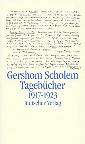 Tagebücher, Halbbd.2, 1917-1923 - Scholem, Gershom; Grözinger, Karl E.; Gründer, Karlfried; Kopp-Oberstebrink, Herbert; Niewöhner, Friedrich