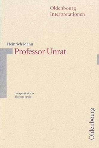 Professor Unrat. Interpretationen (9783637886865) by Thomas Epple