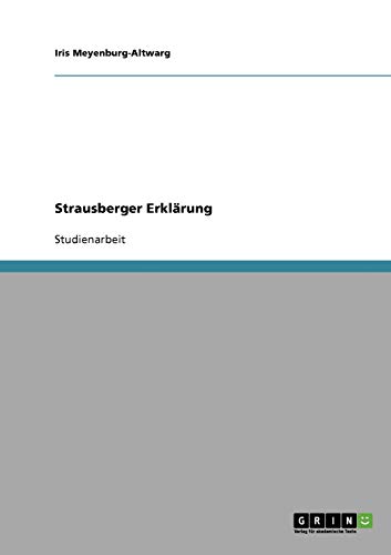 Strausberger Erklärung - Iris Meyenburg-Altwarg
