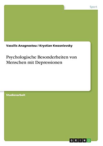 Stock image for Psychologische Besonderheiten von Menschen mit Depressionen for sale by Buchpark