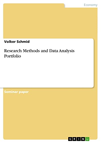 9783638721295: Research Methods and Data Analysis Portfolio