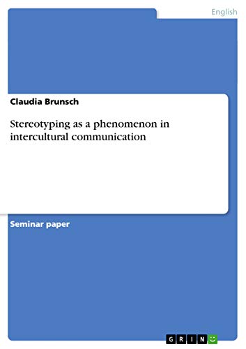 9783638754569: Stereotyping as a phenomenon in intercultural communication