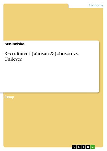 Imagen de archivo de Recruitment: Johnson & Johnson vs. Unilever a la venta por California Books