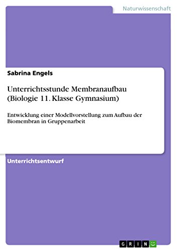 9783638905541: Unterrichtsstunde Membranaufbau (Biologie 11. Klasse Gymnasium): Entwicklung einer Modellvorstellung zum Aufbau der Biomembran in Gruppenarbeit