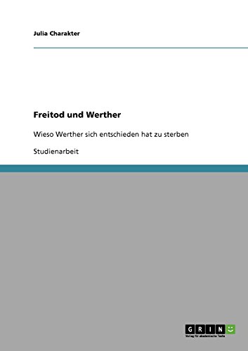 9783638931366: Freitod und Werther (German Edition)