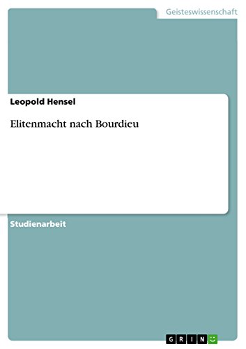 9783638953313: Elitenmacht nach Bourdieu (German Edition)