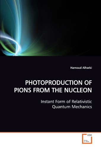 9783639168044: PHOTOPRODUCTION OF PIONS FROM THE NUCLEON: Instant Form of Relativistic Quantum Mechanics