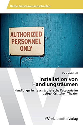 Stock image for Installation Von Handlungsraumen for sale by Chiron Media