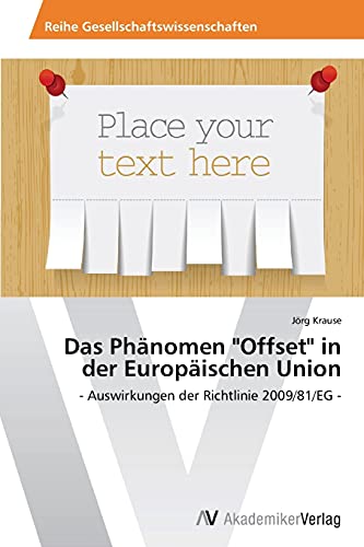 Stock image for Das Phanomen "Offset" in der Europaischen Union for sale by Chiron Media